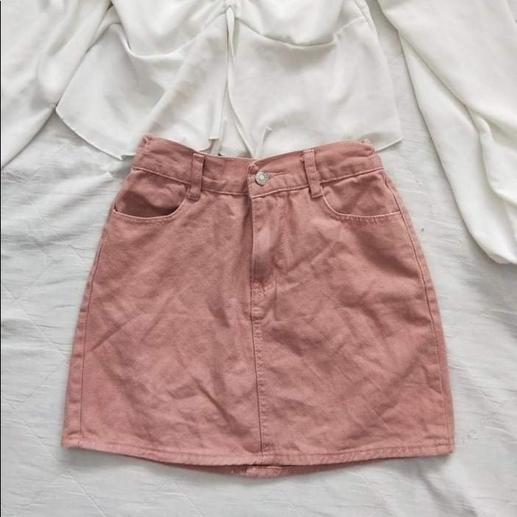 Dresses & Skirts - SOLD! Pink Denim Skirt